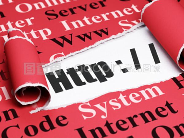 網頁開發概念黑色文字http下的一張破紙